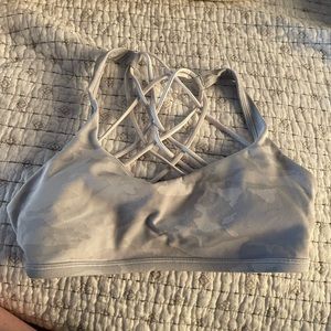 Lululemon grey & white camo sports bra